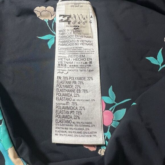 Billabong Women's Black Floral Reversable Bikini Swim Bottoms Size S Small - Picture 7 of 11